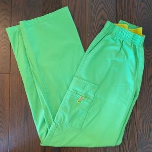 Light green (apple green) wonderwink xs tall scrub pants elastic waist